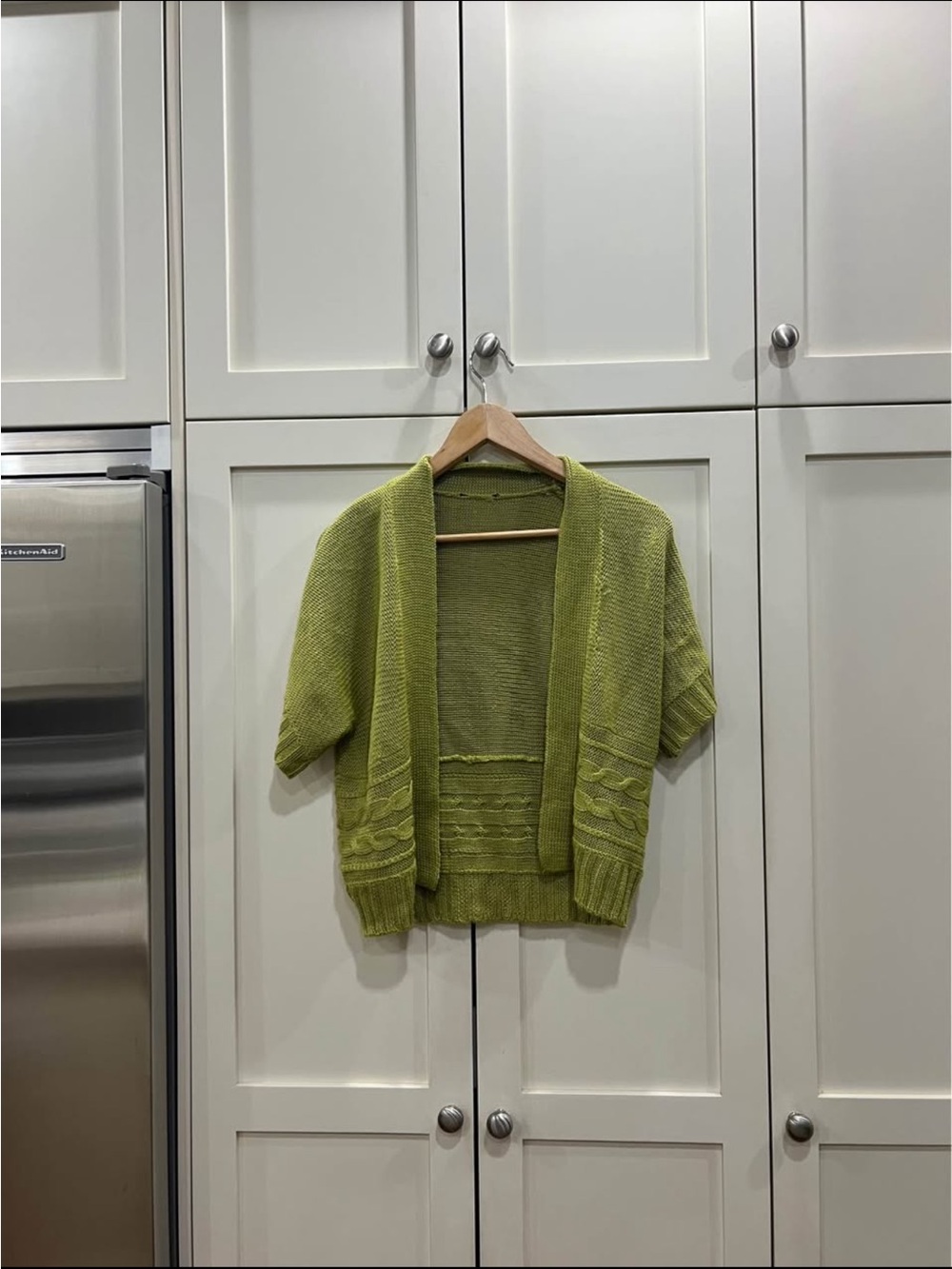 Green cardigan